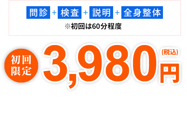1日限定3名様初回2980円